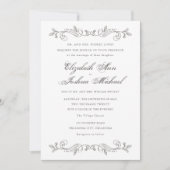 Delicate Floral Lavendel Wedding Kaart (Voorkant)