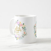 Delicate Floral met de beste Moederdag van mama oo Koffiemok (Voorkant links)