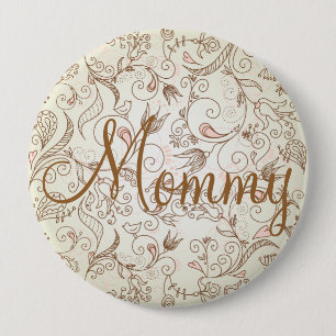 Delicate Floral Mom's Button