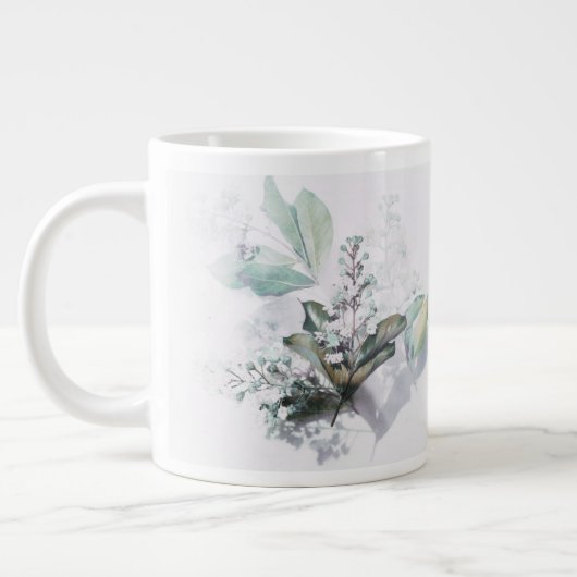 Delicate Floral Mug with beautiful quote  (Gauche)