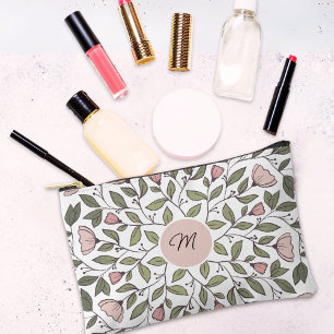 Delicate Floral Pattern Custom Monogram Etui