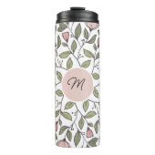 Delicate Floral Pattern Custom Monogram Thermosbeker (Voorkant)