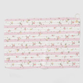 Delicate Floral Pattern Golf Handdoek (Horizontaal)
