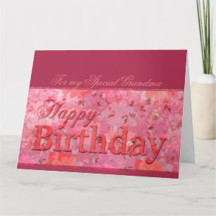 Delicate Floral pattern Grandma Birthday XL card Kaart