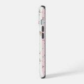 Delicate Floral Pattern Pink iPhone 15 Hoesje (Linkerkant)