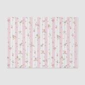 Delicate Floral Pattern Pink Tissue Paper Tissuepapier (Voorkant)