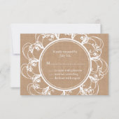 Delicate Floral RSVP op jute (Voorkant)
