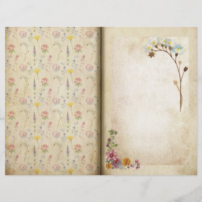 Delicate Floral  Style Journal-pagina (Voorkant)