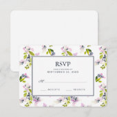 Delicate Floral Waterverf - Wedding RSVP (Voorkant / Achterkant)