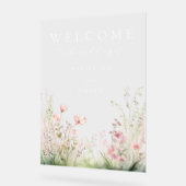Delicate Floral Wedding Acryl Bord (Hoek)
