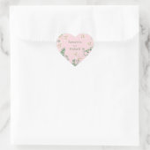 Delicate Floral Wedding Hart Sticker (Tas)