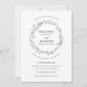 Delicate Floral Wedding Invitation (Voorkant)