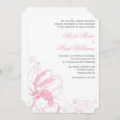 Delicate Floral Wedding Invitations Kaart (Voorkant / Achterkant)