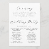 Delicate Floral Wedding Programma (Achterkant)