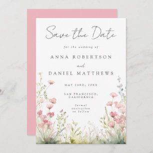 Delicate Floral Wedding Save The Date