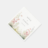 Delicate Floral Wedding Servet (Hoek)