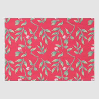 Delicate Florals Infrarood Tang Floral Tissue Pape Tissuepapier