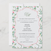 Delicate Florals repesal Dinner Kaart (Voorkant)