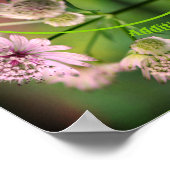 Delicate Flowers Lijst Creëer Uw eigen foto Poster (Hoek)