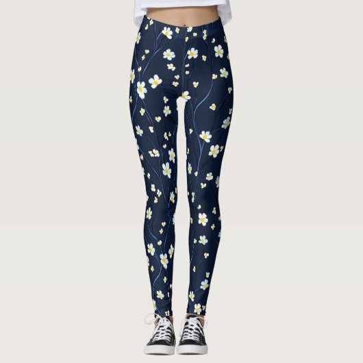 Delicate Flowers Patroon Leggings (Voorkant)