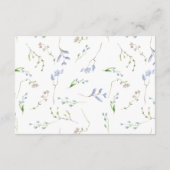 Delicate French Blue Regency Wedding Enclosure Car Informatiekaartje (Achterkant)