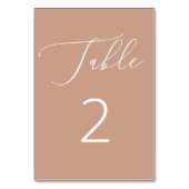 Delicate gedempte perzik beige minimalistische bru kaart (Achterkant)