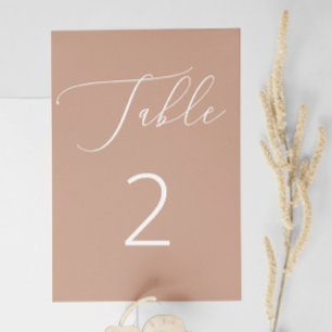 Delicate Gedempte Perzik Beige Minimalistische Tro Kaart