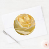 Delicate Geel Rose Foto Ronde Sticker (Envelop)