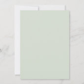 Delicate Gele Blad Bruiloft Kaart (Achterkant)
