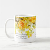 Delicate gele rozen bloemen koffiemok (Links)