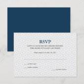 Delicate gepatterde Bar Mitzvah RSVP-kaart RSVP Kaartje (Voorkant / Achterkant)