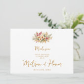 Delicate Glam Christmas Floral Matron Honor Gold (Staand voorkant)