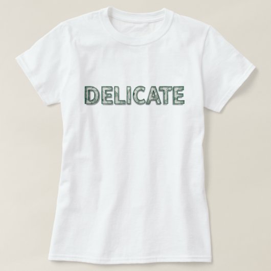DELICATE - Glas Elegant Dames Wit T-shirt (Design voorkant)