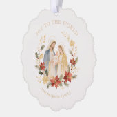 Delicate Glitter Holy Nativity Exquisite Christmas Ornament Kaart (Links)