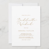 Delicate Gold Calligraphy Bachelorette Weekend Kaart (Voorkant)