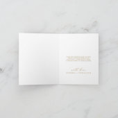 Delicate Gold Calligraphy Burgundy 3 Photo Collage Bedankkaart (Binnen)