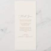 Delicate Gold Calligraphy | Cream Page 2 Wedding Programma (Achterkant)