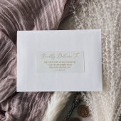 Delicate Gold Calligraphy Guest Adresetiketten Sticker