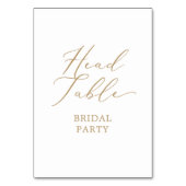 Delicate Gold Calligraphy Head-tabel Kaart (Achterkant)
