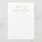 Delicate Gold Calligraphy Lined Well Wishes and an Advieskaart (Voorkant)