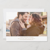 Delicate Gold Calligraphy Photo Save The Date (Dos)