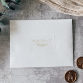 Delicate Gold Calligraphy RSVP Adresetiketten Etiket