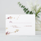 Delicate Gold Cerry Blossom Wedding RSVP (Debout devant)