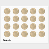 Delicate Gold Folds Ronde Sticker (Vel)