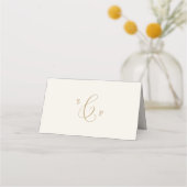 Delicate Gold-kalligrafie | Crème Folded Wedding (Achterkant)