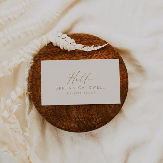 Delicate Gold-kalligrafie | HALLO Visitekaartje