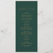 Delicate Gold-kalligrafie | Programma voor groene  (Achterkant)