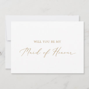Delicate Gold Maid of Honor proposal Kaart