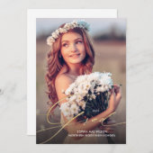 Delicate Gold Script 1-fotograaf Kaart (Voorkant / Achterkant)