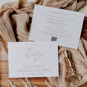 Delicate Gold Weekend Evenementen Horizontale brui Kaart